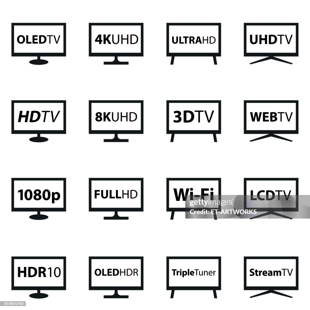 Set di icone TV