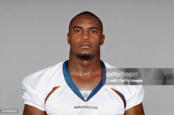 Williams of the Denver Broncos poses for his 2008 NFL headshot at photo day in Denver, Colorado.