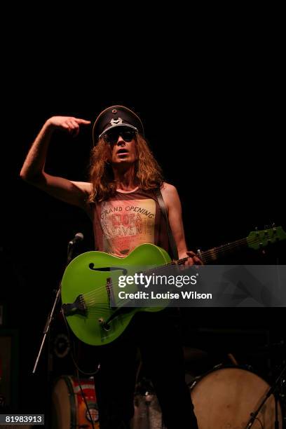 Julian Cope performs live on the "Uncut Magazine Arena" at the Latitude Festival in Henham Park on July 18, 2008 near Southwold, Suffolk, England.