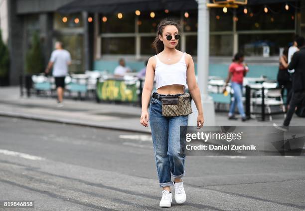 Actress Kayla Maisonet is seen in Union Square on July 20, 2017 in New York City.