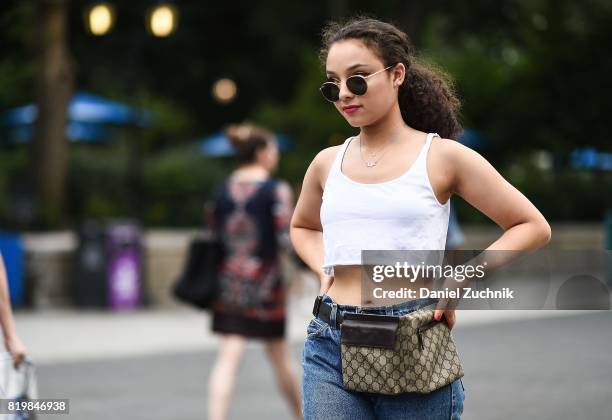 Actress Kayla Maisonet is seen in Union Square on July 20, 2017 in New York City.