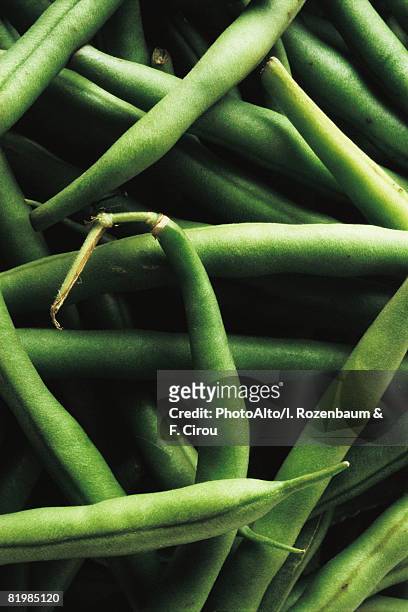 green beans, close-up, full frame - haricot vert photos et images de collection