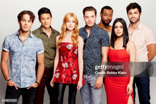 Actors Alberto Rosende, Harry Shum Jr., Katherine McNamara, Dominic Sherwood, Isaiah Mustafa, Emeraude Toubia and Matthew Daddario from Freeform's...