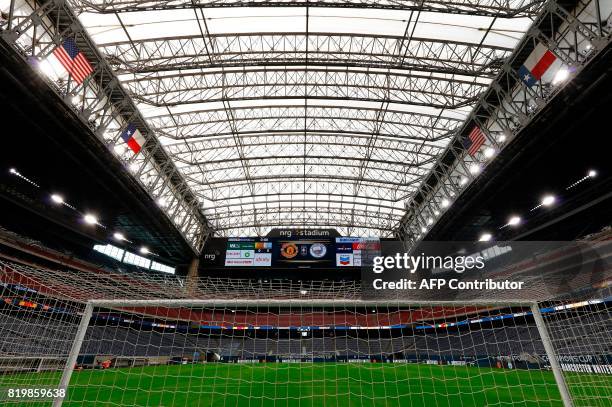 General view of the back of the field is seen prior to the International Champions Cup soccer match between Manchester City and Manchester United at...