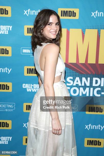 Actor Shelley Hennig at the #IMDboat At San Diego Comic-Con 2017 on the IMDb Yacht on July 20, 2017 in San Diego, California.