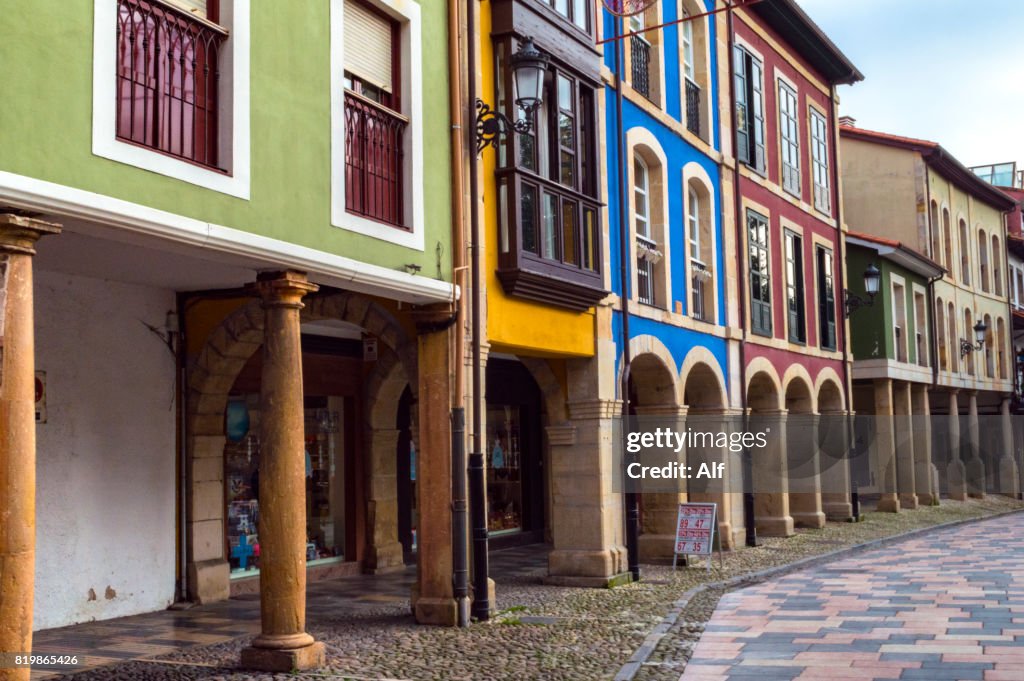 Galiana Street in  Avilés old town, Asturias