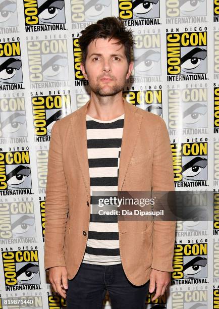 Actor Adam Scott at the "Ghosted" press line during Comic-Con International 2017 at Hilton Bayfront on July 20, 2017 in San Diego, California.