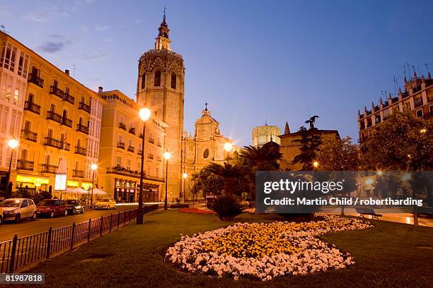 tower, el miguelet, belfry, cathedral, evening light, valencia, costa del azahar, spain, europe - province de castello photos et images de collection