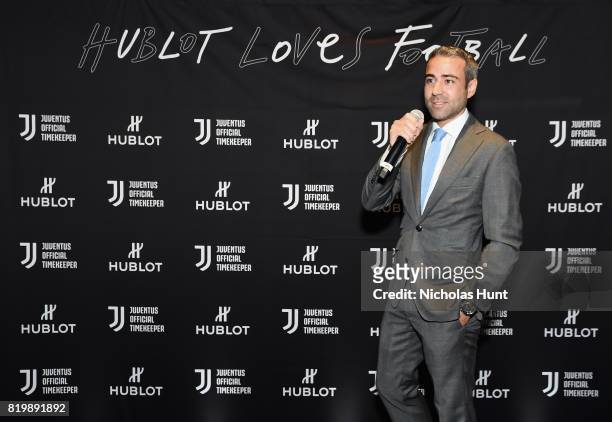 Jean-Francois Sberro attends an event hosted by Hublot to welcome the Juventus Football Club to NYC on July 20, 2017 in New York City.
