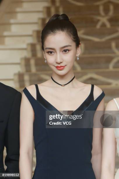 Actress Angelababy attends TV series "Entrepreneurial Age" media visit on July 20, 2017 in Beijing, China.