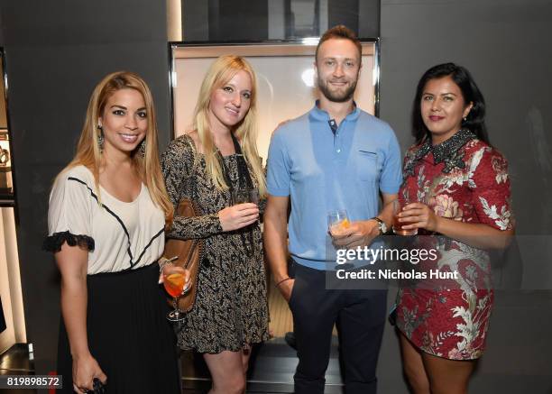 Araceli Franco, Christine Meager, Jay Jesovic, and Lisa Guerra attend an event hosted by Hublot to welcome the Juventus Football Club to NYC on July...
