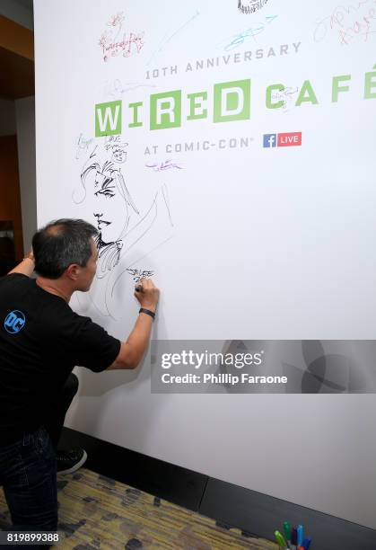 Comic book artist Jim Lee at 2017 WIRED Cafe at Comic Con, presented by AT&T Audience Network on July 20, 2017 in San Diego, California.