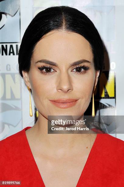 Actress Emily Hampshire attends "12 Monkeys" press line at Comic-Con International 2017 - Day 1 on July 20, 2017 in San Diego, California.