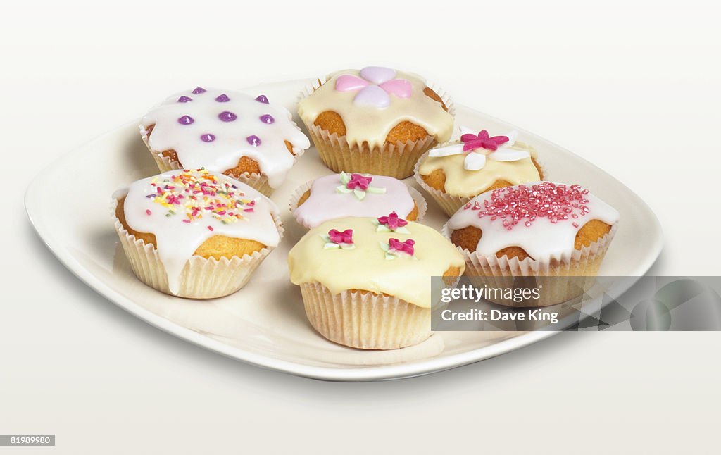 Plate of cupcakes