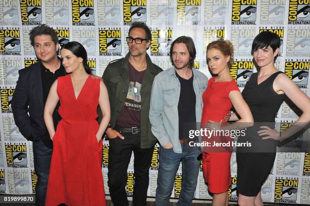 Terry Matalas, Emily Hampshire, Todd Stashwick, Aaron Stanford, Amanda Schull and Alisen Down attend Comic-Con International 2017 - Day 1 on July 20,...