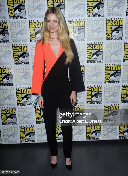 Lydia Hearst attends The Nerdist Panel With Chris Hardwick during Comic-Con International 2017 at San Diego Convention Center on July 20, 2017 in San...