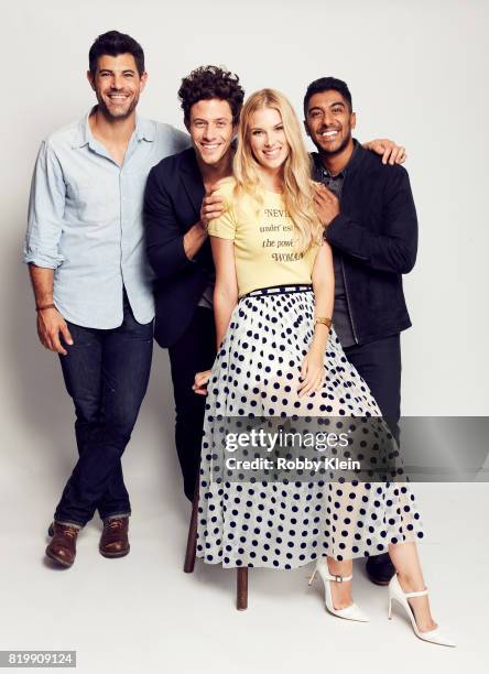 Actors Damon Dayoub, Kyle Harris, Emma Ishta and Ritesh Rajan from Freeform's 'Stitchers' pose for a portrait during Comic-Con 2017 at Hard Rock...