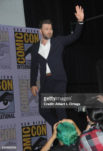 Actor Joel Edgerton walks onstage at Netflix Films: "Bright" and "Death Note" panel during Comic-Con International 2017 at San Diego Convention...