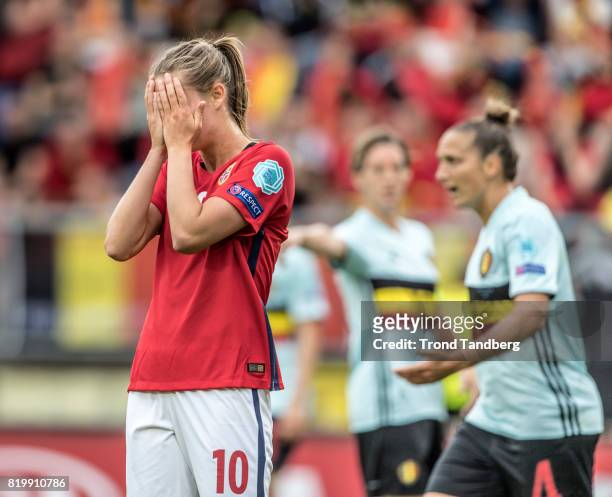 Caroline Graham Hansen of Norway during the UEFA Womens Euro 2017 between Norway v Belgium at Rat Verlegh Stadion on July 20, 2017 in Breda,...