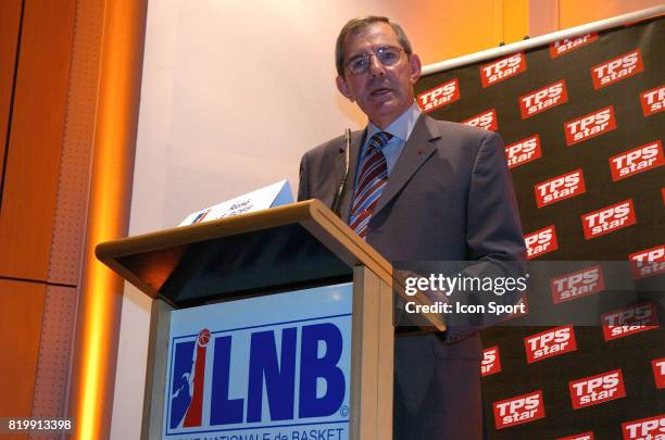 Rene LE GOFF - President de la ligue Nationale de Basket Ball - LNB - Conference de Presse presentant la saison 2005 / 2006 -