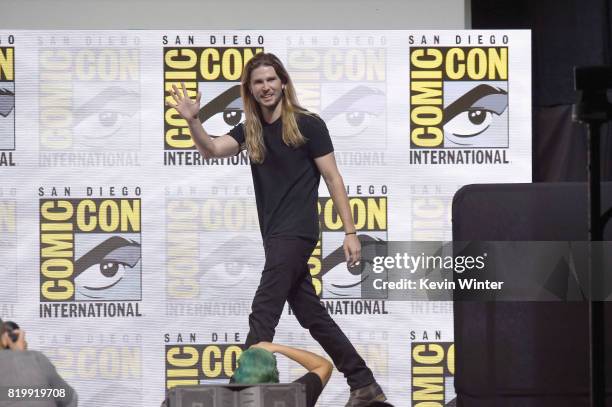 Writer Kyle Hil onstage at Netflix Films: "Bright" and "Death Note" panel during Comic-Con International 2017 at San Diego Convention Center on July...