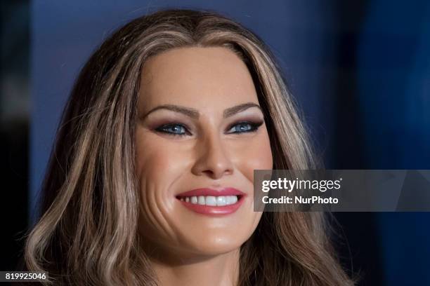 Melania Trump wax figure is displayed at Wax Museum on July 20, 2017 in Madrid, Spain.