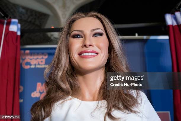 Melania Trump wax figure is displayed at Wax Museum on July 20, 2017 in Madrid, Spain.