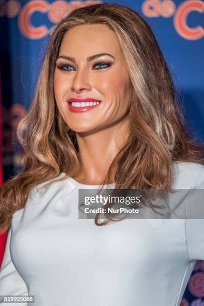 Melania Trump wax figure is displayed at Wax Museum on July 20, 2017 in Madrid, Spain.