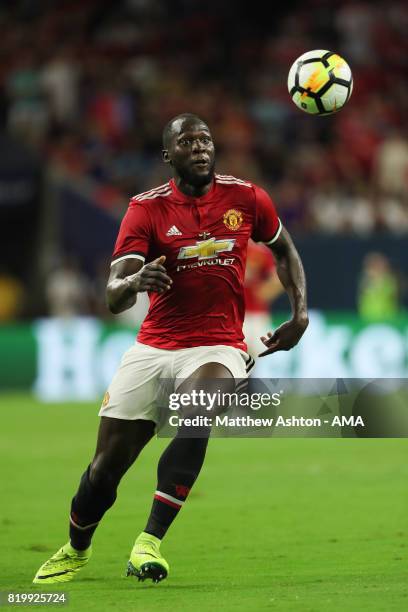 Romelu Lukaku of Manchester United during the International Champions Cup 2017 match between Manchester United and Manchester City at NRG Stadium on...