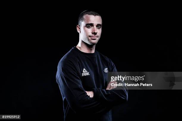 Beau-James Wells poses for a portrait during a New Zealand PyeongChang Olympic Winter Games Workshop at Lake Wanaka Centre on July 19, 2017 in...