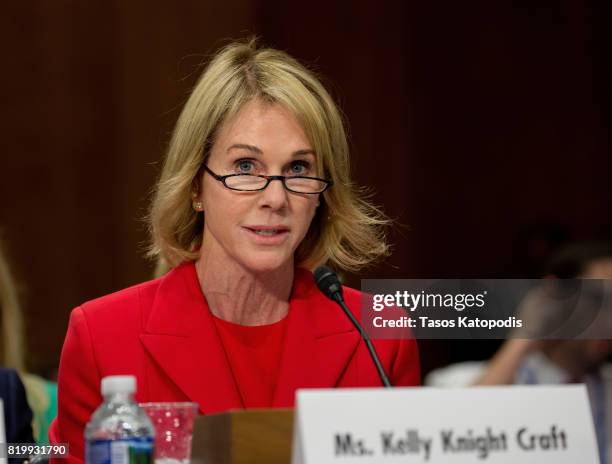 Ambassador Nominee Kelly Craft on Capitol Hill on July 20, 2017 in Washington, DC.