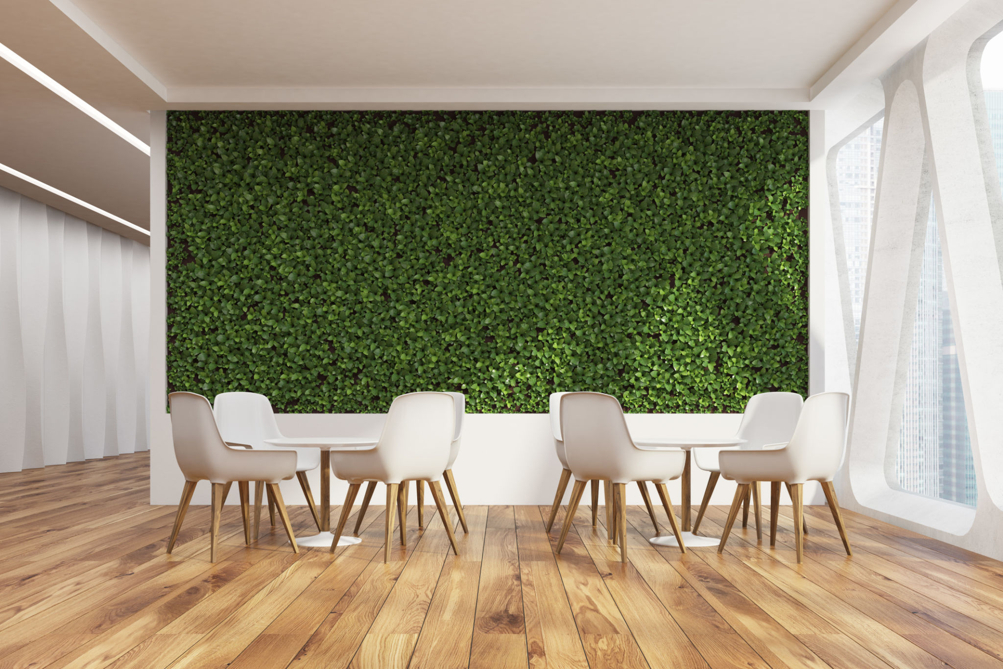 restaurant green wall