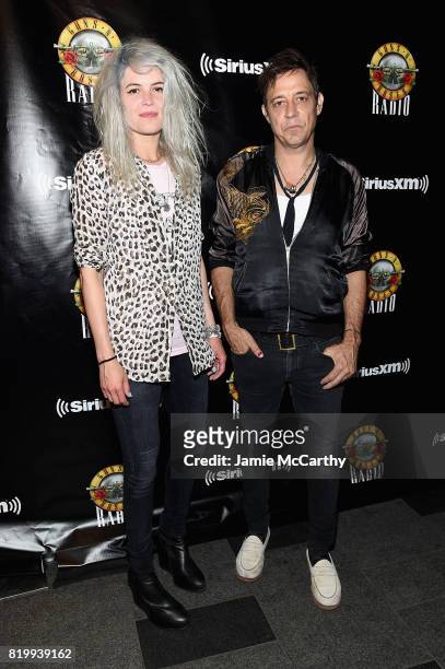 Alison Mosshart and Jamie Hince of The Kills attend the SiriusXM's Private Show with Guns N' Roses at The Apollo Theater before band embarks on next...