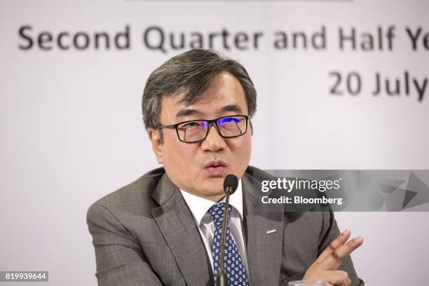 Chan Hon Chew, chief financial officer of Keppel Corp., speaks during a news conference in Singapore, on Thursday, July 20, 2017. Keppel said it's...