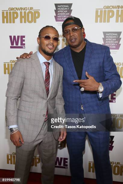 Cast members Romeo Miller and Master P attend WE tv's celebration of "Growing Up Hip Hop" Season 3 at the Smithsonian Institute National Museum of...