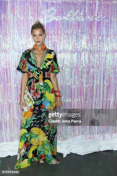 Model Joy Corrigan attends Bollare x The Cobrasnake Miami Swim Week Opening Party At The Miami Beach Edition Basement on July 20, 2017 in Miami...