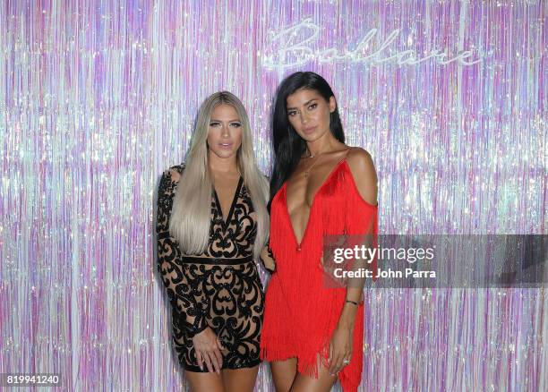 Barbie Blank Souray and Nicole Williams attend Bollare x The Cobrasnake Miami Swim Week Opening Party At The Miami Beach Edition Basement on July 20,...