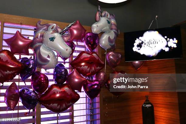 Decor on display at Bollare x The Cobrasnake Miami Swim Week Opening Party At The Miami Beach Edition Basement on July 20, 2017 in Miami Beach,...