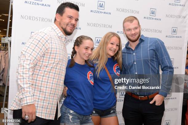 Fans meet Kyle Schwarber and Ian Happ during Mizzen+Main event at Nordstrom Old Orchard on July 20, 2017 in Skokie, Illinois.