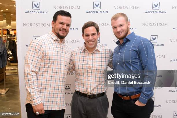 Fans meet Kyle Schwarber and Ian Happ during Mizzen+Main event at Nordstrom Old Orchard on July 20, 2017 in Skokie, Illinois.