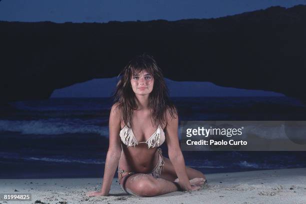 Swimsuit Issue 1984: Model Paulina Porizkova poses for the 1984 Sports Illustrated Swimsuit issue on December 16, 1983 in Aruba. CREDIT MUST READ:...