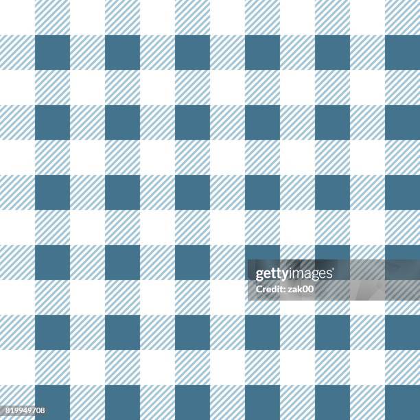 seamless pattern with fabric texture - gingham stock illustrations