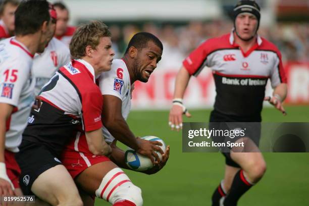 Steve MALONGA pris par Andrew TRIMBLE - Biarritz / Ulster - - Heineken Cup 2005 / 2006 -