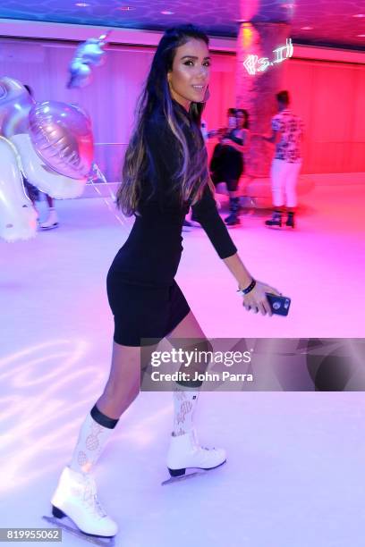 Guest attends Bollare x The Cobrasnake Miami Swim Week Opening Party At The Miami Beach Edition Basement on July 20, 2017 in Miami Beach, Florida.