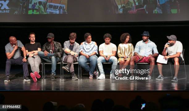 John Singleton, Dave Andron, Damson Idris, Carter Hudson, Michael Hyatt, Isaiah John, Angela Lewis, Amin Joseph, and Ebro Darden attend the New York...