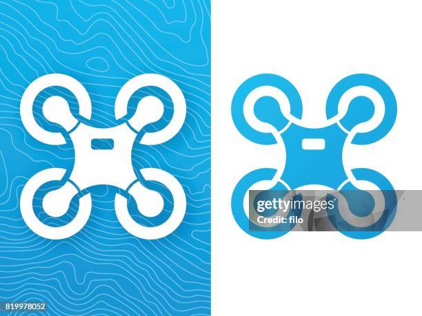 drone symbol and icon - drone view stock illustrations