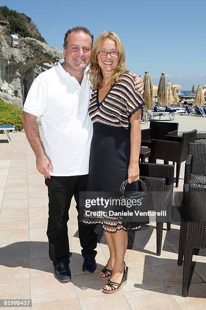 Pascal Vicedomini and Nicoletta Mantovani attend day four of the Ischia Global Film And Music Festival on July 19, 2008 in Ischia, Italy.