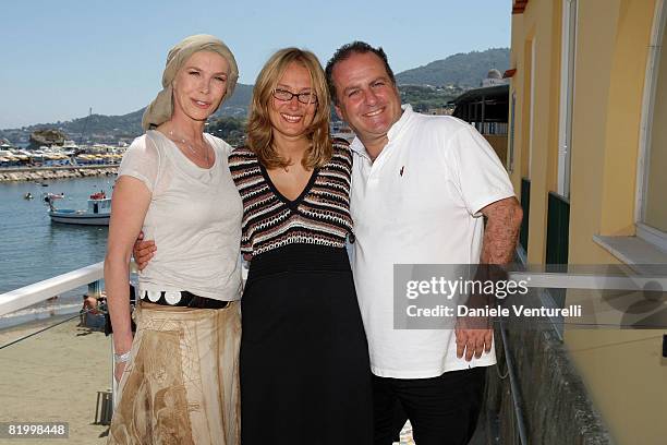 Trudie Styler, Nicoletta Mantovani and Pascal Vicedomini attend day four of the Ischia Global Film And Music Festival on July 19, 2008 in Ischia,...