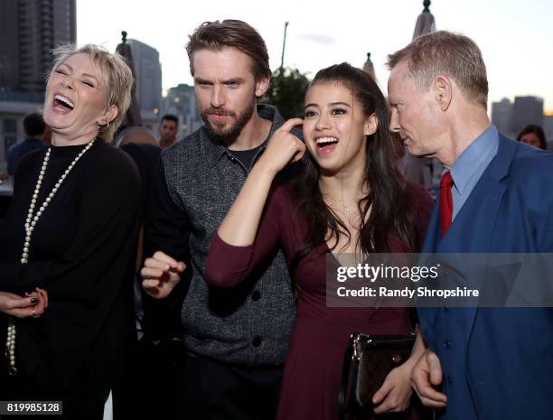 Actors Jean Smart, Dan Stevens, Amber Midthunder and Bill Irwin attend the Entertainment Weekly and FX After Dark event at the EW Studio during...