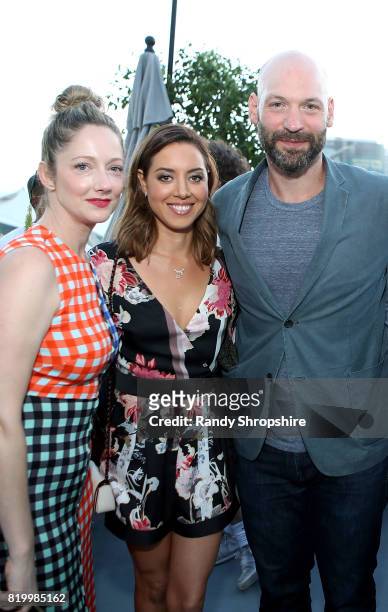 Judy Greer, Aubrey Plaza, and Corey Stoll attend the Entertainment Weekly and FX After Dark event at the EW Studio during Comic-Con at Hard Rock...